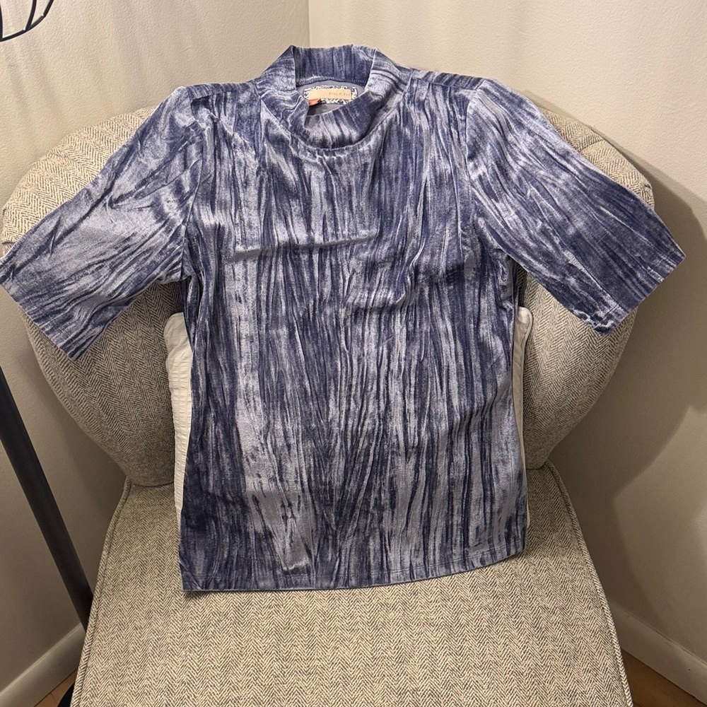 Anthropologie Pilcro Velveteen Mock-Neck Top NWOT